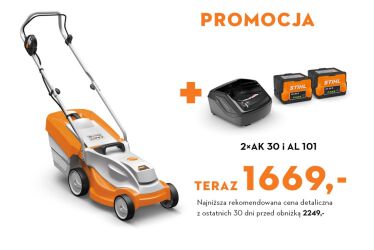 Kosiarka akumulatorowa Stihl RMA 235 akumulatory 2xAK 30S + ładowarka AL 101