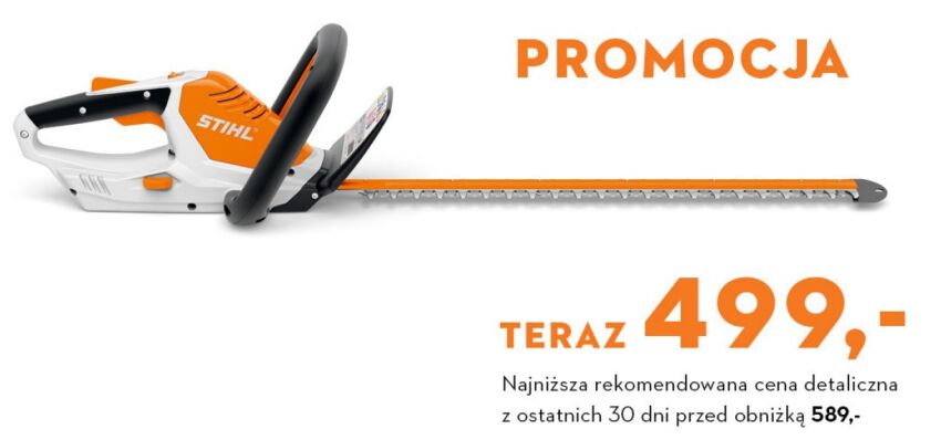 Nożyce akumulatorowe Stihl HSA 45 do żywopłotow z zintegrowanym akumulatorem