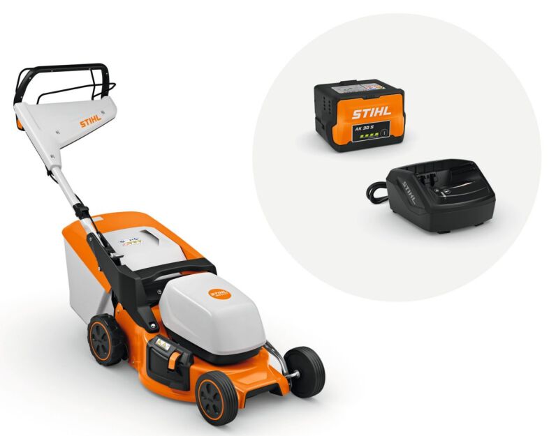 Kosiarka akumulatorowa Stihl RMA 248 T akumulator AK 30S + ładowarka AL 101 z napędem